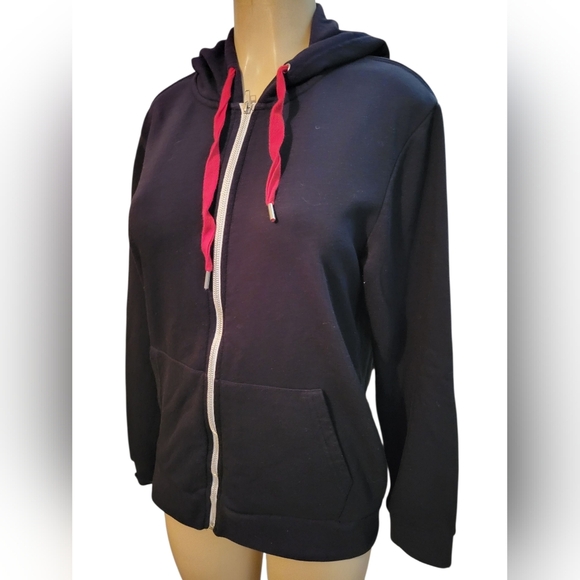 Forever 21 Mens Black Full Zip Hoodie - Picture 2 of 4